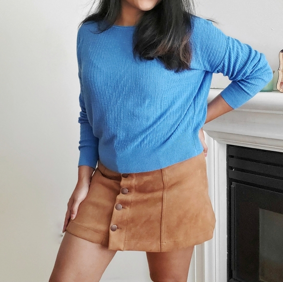 FOREVER 21 Faux Suede Mini Skirt Size 27 - Picture 2 of 6